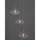 Brass Gold Metal Blown Clear Glass LED G9 3x5 Watt 230 Volt IP20 Bulb Excluded D: 25 H: 180 cm 9006048