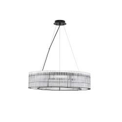 Matt Black Metal& Clear Glass (220 pcs)LED G9 9x5 Watt 230 Volt IP20 Bulb ExcludedD: 70 H: 210 cm Adjustable Height