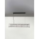 Matt Black Metal & Clear Glass (140 pcs) LED G9 7x5 Watt 230 Volt IP20 Bulb Excluded L: 110 W: 18 H: 210 cm Adjustable Height