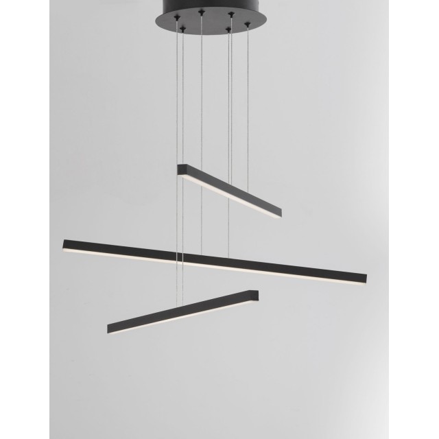 Sandy Black Aluminium & Acrylic LED 40 Watt 230 Volt 2890Lm 3000 IP20 L: 55 W: 55 H: 180 cm 9010033