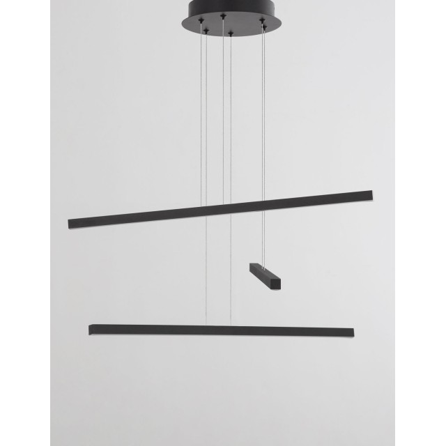 Sandy Black Aluminium & Acrylic LED 40 Watt 230 Volt 2890Lm 3000 IP20 L: 55 W: 55 H: 180 cm 9010033