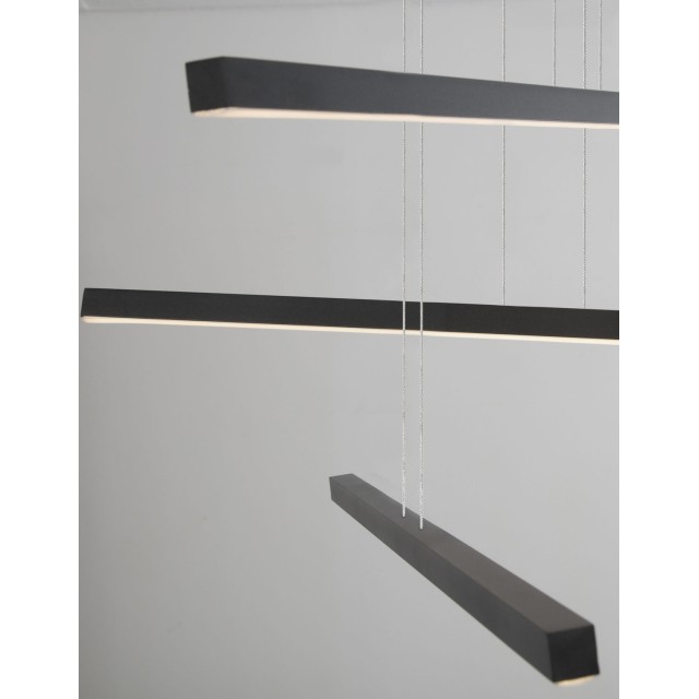 Sandy Black Aluminium & Acrylic LED 40 Watt 230 Volt 2890Lm 3000 IP20 L: 55 W: 55 H: 180 cm 9010033