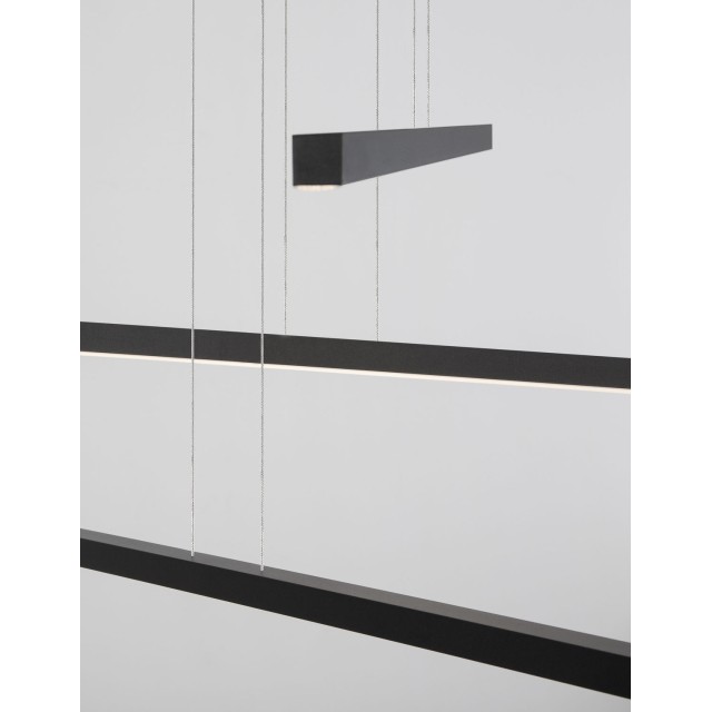 Sandy Black Aluminium & Acrylic LED 40 Watt 230 Volt 2890Lm 3000 IP20 L: 55 W: 55 H: 180 cm 9010033