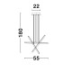 Sandy Black Aluminium & Acrylic LED 40 Watt 230 Volt 2890Lm 3000 IP20 L: 55 W: 55 H: 180 cm 9010033