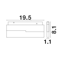 Sandy Black Aluminium 12W DC48V Epistar L:19.5 W:1.1 H:8.1   336Lm >90 3000K IP20
