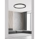 Sandy Black AluminiumCircle For Surface MountedD: 150 cm