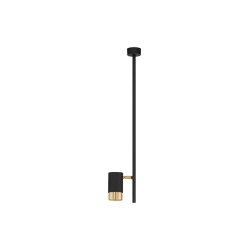 Black & Gold Aluminium LED GU10 1x10 Watt IP20 220-240 Volt Bulb Excluded D: 5.9 H: 62.2 cm