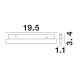 Sandy Black Aluminium 12W DC48V Epistar L:19.5 W:1.1 H:8.1    >90 4000K IP20