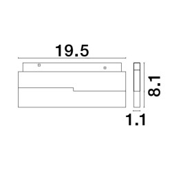 Sandy Black Aluminium 10W DC48V Epistar L:19.5 W:1.1 H:8.1    >90 4000K IP20