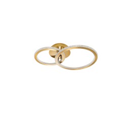 Brass Gold Aluminium & Acrylic LED 48 Watt 230 Volt 3036Lm 2928K IP20 D1: 30 D2: 40 W: 40 H: 13 cm 9011137