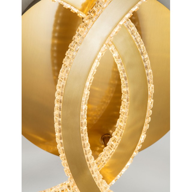 Brass Gold Aluminium & Acrylic LED 48 Watt 230 Volt 3036Lm 2928K IP20 D1: 30 D2: 40 W: 40 H: 13 cm 9011137
