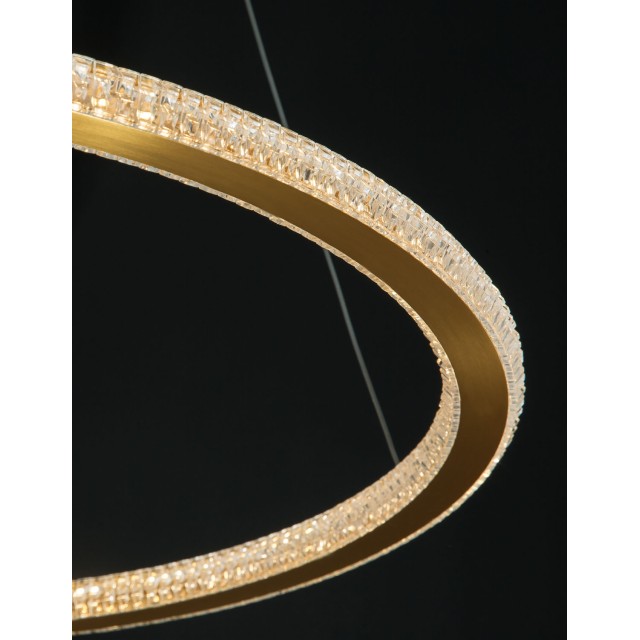 Brass Gold Aluminium & Acrylic LED 48 Watt 230 Volt 3264Lm 2935K IP20 D: 60 H: 150 cm 9011138