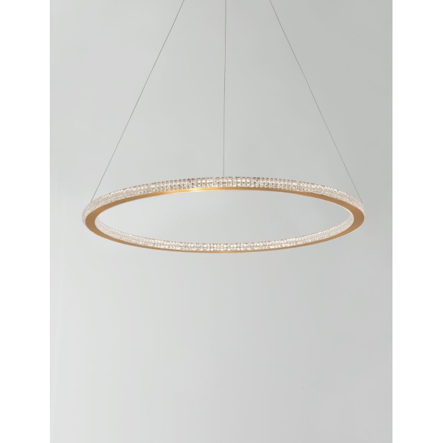 Brass Gold Aluminium & Acrylic LED 48 Watt 230 Volt 3264Lm 2935K IP20 D: 60 H: 150 cm 9011138
