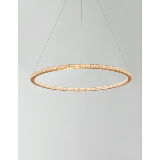 Brass Gold Aluminium & Acrylic LED 48 Watt 230 Volt 3264Lm 2935K IP20 D: 60 H: 150 cm 9011138