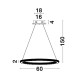 Brass Gold Aluminium & Acrylic LED 48 Watt 230 Volt 3264Lm 2935K IP20 D: 60 H: 150 cm 9011138