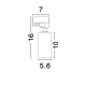 Sandy White Aluminium LED GU10 1x10 Watt Adaptor 4 wires 230 Volt IP20 Bulb Excluded D: 5.6 H: 16 cm