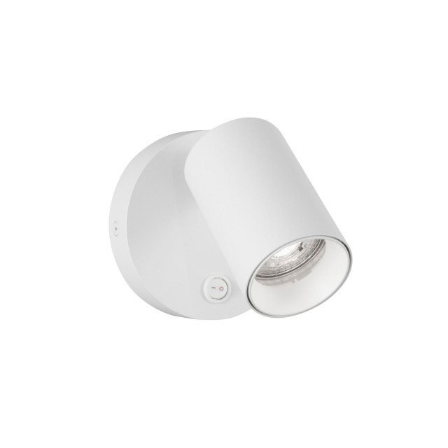 Sandy White Aluminium Switch On/Off LED GU10 1x10 Watt IP20 220-240 Volt Bulb Excluded D: 5.7 H1: 9 H2: 10.5 cm 9011921