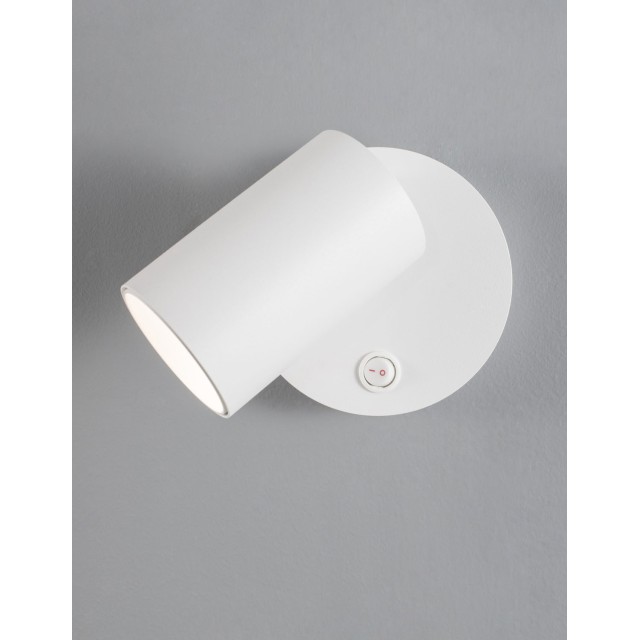 Sandy White Aluminium Switch On/Off LED GU10 1x10 Watt IP20 220-240 Volt Bulb Excluded D: 5.7 H1: 9 H2: 10.5 cm 9011921