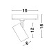 Sandy White Aluminium 20W 220- 240V D:6 H:18 2100Lm 3000K IP20