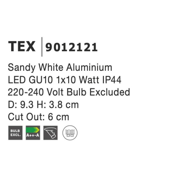 ΣΠΟΤ ΧΩΝΕΥΤΟ NOVA LUCE TEX 9012121 ΣΠΟΤ ΧΩΝΕΥΤΟ NOVA LUCE TEX 9012121