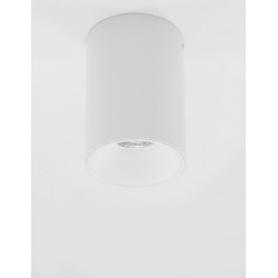 Sandy White Aluminium LED GU10 1x10 Watt IP20 220-240 Volt Bulb Excluded D: 9.6 H: 14 cm