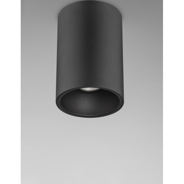 Sandy Black Aluminium LED GU10 1x10 Watt IP20 220-240 Volt Bulb Excluded D: 9.6 H: 14 cm