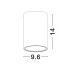 Sandy Black Aluminium LED GU10 1x10 Watt IP20 220-240 Volt Bulb Excluded D: 9.6 H: 14 cm