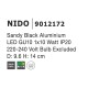 Sandy Black Aluminium LED GU10 1x10 Watt IP20 220-240 Volt Bulb Excluded D: 9.6 H: 14 cm