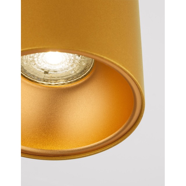 Gold Aluminium LED GU10 1x10 Watt IP20 220-240 Volt Bulb Excluded D: 9.6 H: 14 cm