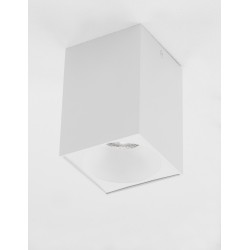 Sandy White Aluminium LED GU10 1x10 Watt IP20 220-240 Volt Bulb Excluded L: 9.5 W: 9.5 H: 14.5 cm