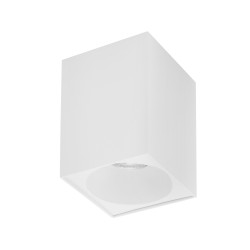 Sandy White Aluminium LED GU10 1x10 Watt IP20 220-240 Volt Bulb Excluded L: 9.5 W: 9.5 H: 14.5 cm
