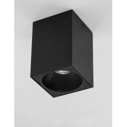 Sandy Black Aluminium LED GU10 1x10 Watt IP20 220-240 Volt Bulb Excluded L: 9.5 W: 9.5 H: 14.5 cm