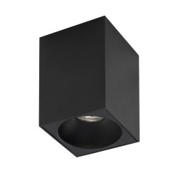 Sandy Black Aluminium LED GU10 1x10 Watt IP20 220-240 Volt Bulb Excluded L: 9.5 W: 9.5 H: 14.5 cm