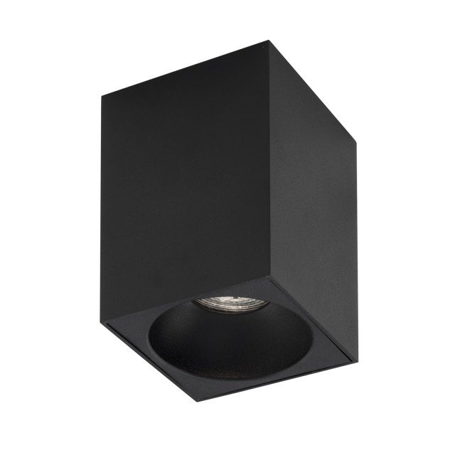 Sandy Black Aluminium LED GU10 1x10 Watt IP20 220-240 Volt Bulb Excluded L: 9.5 W: 9.5 H: 14.5 cm