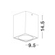 Sandy Black Aluminium LED GU10 1x10 Watt IP20 220-240 Volt Bulb Excluded L: 9.5 W: 9.5 H: 14.5 cm