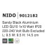 Sandy Black Aluminium LED GU10 1x10 Watt IP20 220-240 Volt Bulb Excluded L: 9.5 W: 9.5 H: 14.5 cm