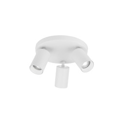 Sandy White Aluminium LED GU10 3x10 Watt IP20 220-240 Volt Bulb Excluded D: 22 H 1: 9 H 2: 12.7 cm