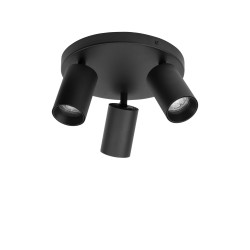 Sandy Black Aluminium LED GU10 3x10 Watt IP20 220-240 Volt Bulb Excluded D: 22 H 1: 9 H 2: 12.7 cm