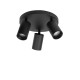 Sandy Black Aluminium LED GU10 3x10 Watt IP20 220-240 Volt Bulb Excluded D: 22 H 1: 9 H 2: 12.7 cm