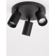 Sandy Black Aluminium LED GU10 3x10 Watt IP20 220-240 Volt Bulb Excluded D: 22 H 1: 9 H 2: 12.7 cm