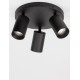 Sandy Black Aluminium LED GU10 3x10 Watt IP20 220-240 Volt Bulb Excluded D: 22 H 1: 9 H 2: 12.7 cm