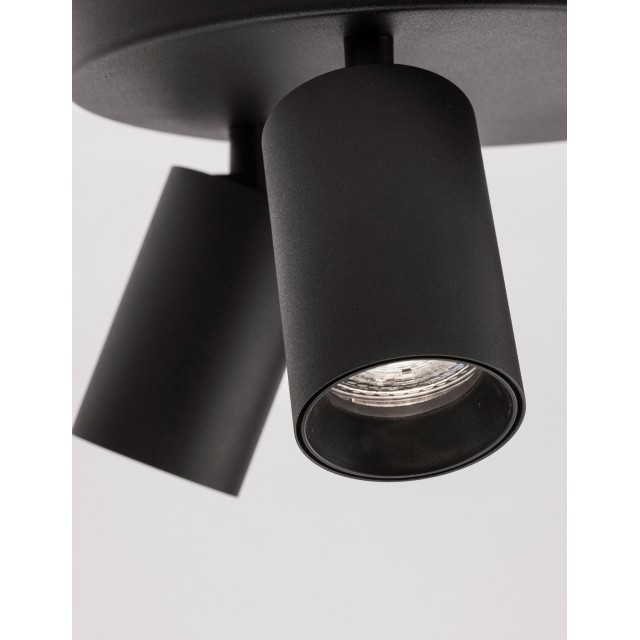 Sandy Black Aluminium LED GU10 3x10 Watt IP20 220-240 Volt Bulb Excluded D: 22 H 1: 9 H 2: 12.7 cm