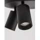 Sandy Black Aluminium LED GU10 3x10 Watt IP20 220-240 Volt Bulb Excluded D: 22 H 1: 9 H 2: 12.7 cm