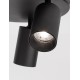 Sandy Black Aluminium LED GU10 3x10 Watt IP20 220-240 Volt Bulb Excluded D: 22 H 1: 9 H 2: 12.7 cm