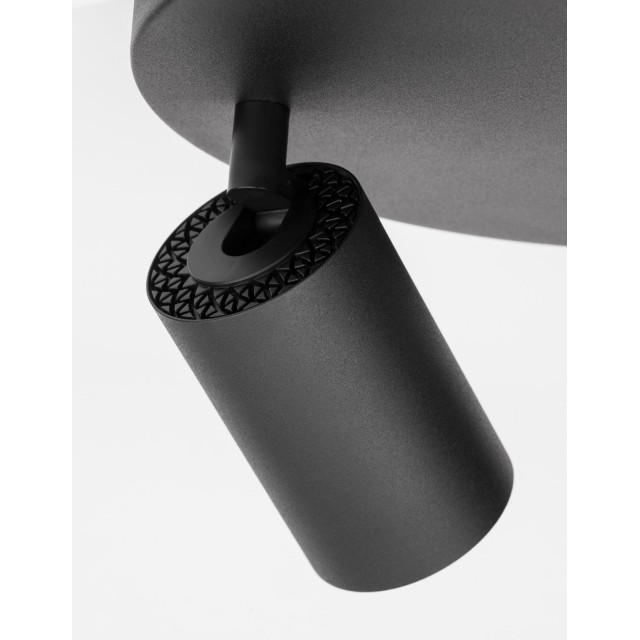 Sandy Black Aluminium LED GU10 3x10 Watt IP20 220-240 Volt Bulb Excluded D: 22 H 1: 9 H 2: 12.7 cm