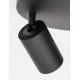 Sandy Black Aluminium LED GU10 3x10 Watt IP20 220-240 Volt Bulb Excluded D: 22 H 1: 9 H 2: 12.7 cm