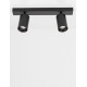 Sandy Black Aluminium LED GU10 2x10 Watt IP20 220-240 Volt Bulb Excluded D: 35 W: 6 H: 12.7 cm