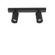 Sandy Black Aluminium LED GU10 2x10 Watt IP20 220-240 Volt Bulb Excluded D: 35 W: 6 H: 12.7 cm