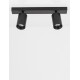Sandy Black Aluminium LED GU10 2x10 Watt IP20 220-240 Volt Bulb Excluded D: 35 W: 6 H: 12.7 cm