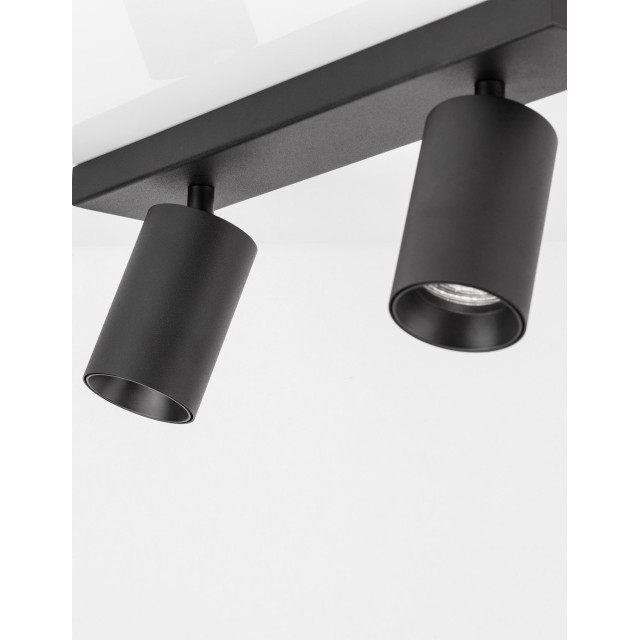 Sandy Black Aluminium LED GU10 2x10 Watt IP20 220-240 Volt Bulb Excluded D: 35 W: 6 H: 12.7 cm